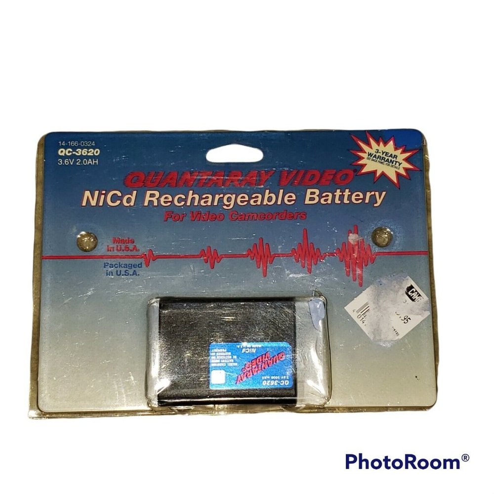Camcorder Battery For Sharp Video Cameras Quantaray QC-3620 NiCd Rechargeable